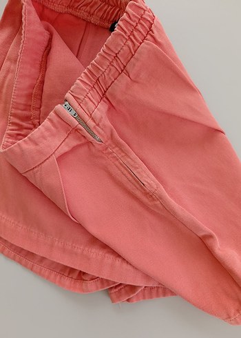 Kot Şort Etek Yandan Fermuarlı - Görsel 3