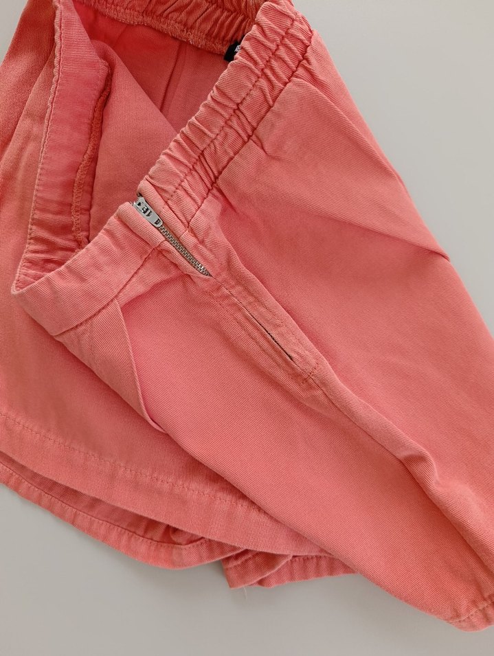 Kot Şort Etek Yandan Fermuarlı - Görsel 3