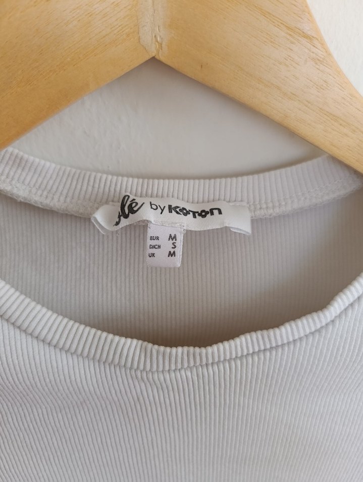 Baskılı Beyaz Kısa Kollu Pamuklu Tişört - Görsel 2