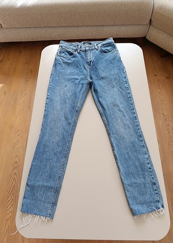 Kadın Mavi Dar Paça Kot Pantolon - Görsel 6