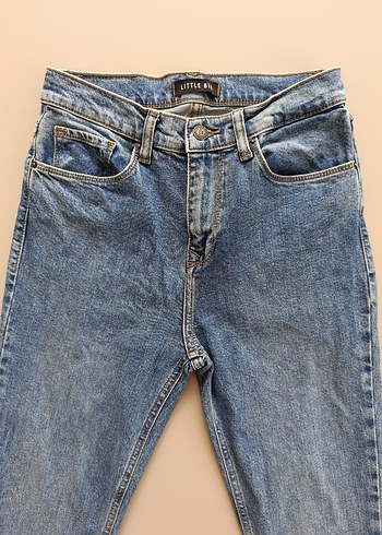 Kadın Mavi Dar Paça Kot Pantolon - Görsel 4