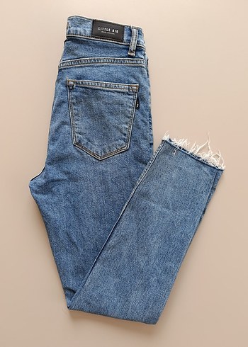 Kadın Mavi Dar Paça Kot Pantolon - Görsel 3