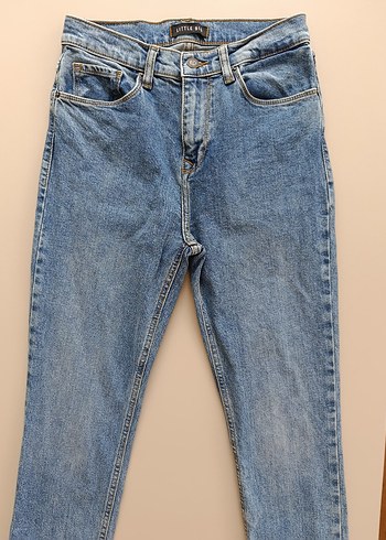 Kadın Mavi Dar Paça Kot Pantolon - Görsel 5