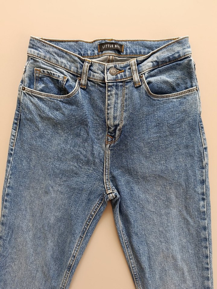 Kadın Mavi Dar Paça Kot Pantolon - Görsel 4