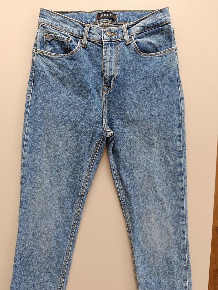 Kadın Mavi Dar Paça Kot Pantolon - Görsel 5