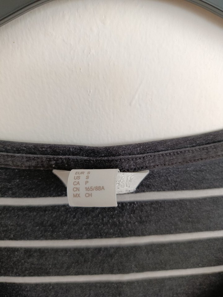 Gri Çizgili Kısa Kollu Yazlık Elbise - Görsel 2