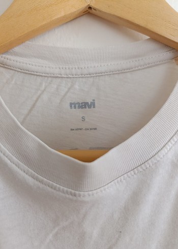 Mavi Jeans Beyaz Pamuklu Baskılı Kadın Tişört