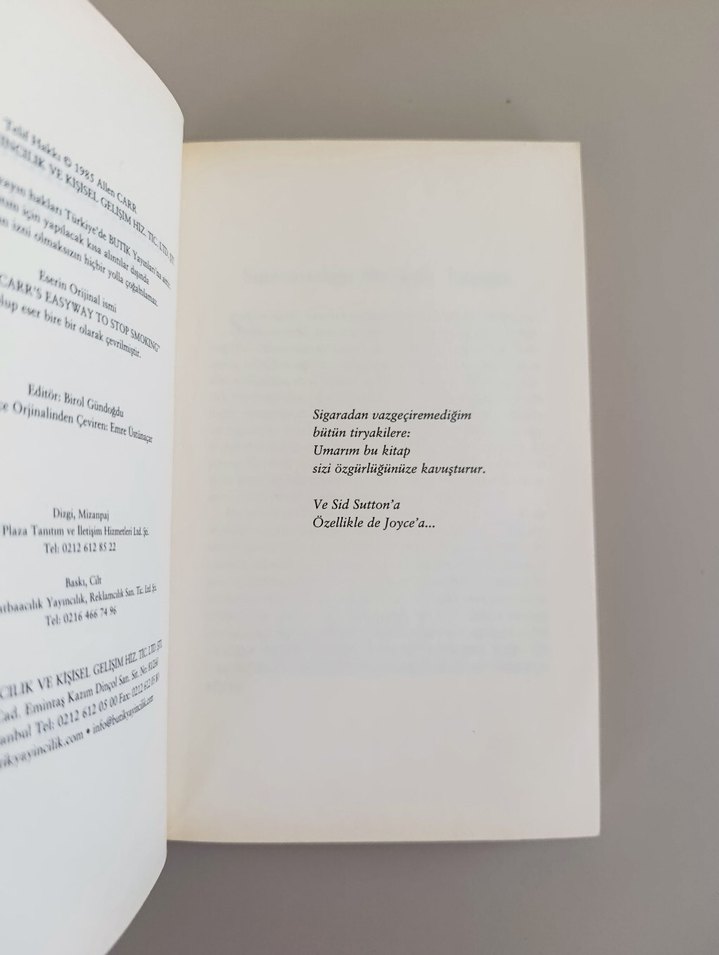 Sigarayı Bırakmanın Kolay Yolu - Allen Carr - Görsel 2