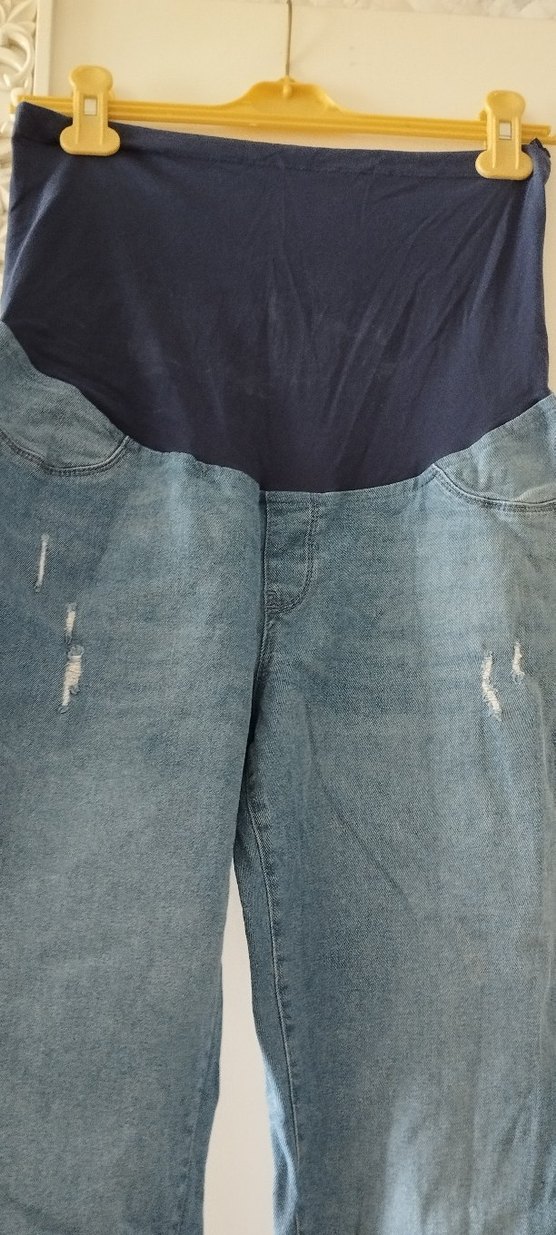 Gevşek Kesim Hamile Kot Pantolon - Görsel 2