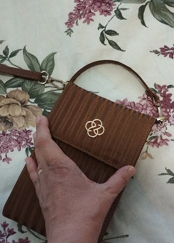 Diger Kahverengi Deri Nakışlı Kadın Çapraz Çanta - Görsel 6