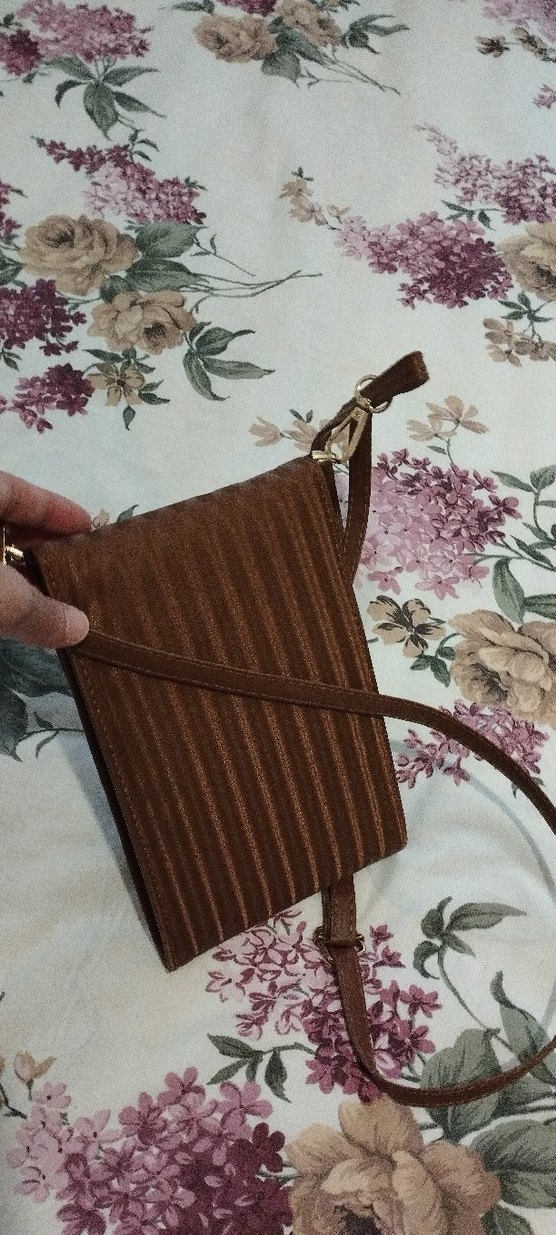 Diger Kahverengi Deri Nakışlı Kadın Çapraz Çanta - Görsel 5