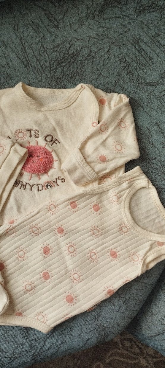 Bebek Kız Örgü Uzun Kollu 3'lü Takım - Görsel 2