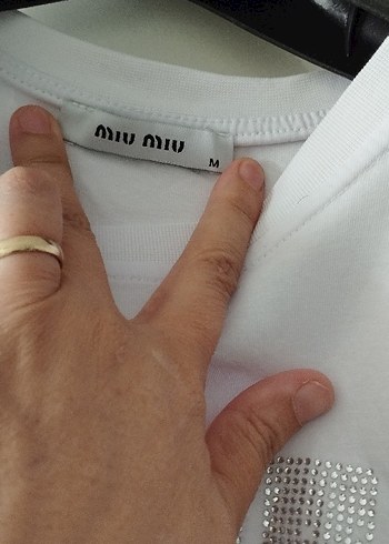 Beyaz Baskılı Pamuklu Kadın Tişört - Görsel 4