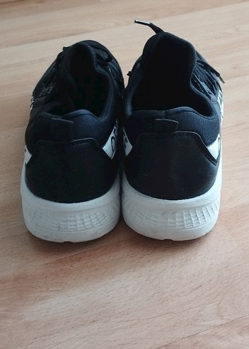 Siyah Bağcıklı Kadın Spor Ayakkabı - Görsel 5