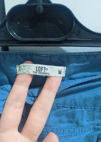m Beden Düğmeli Mavi Loose Fit Mini Kot Şort