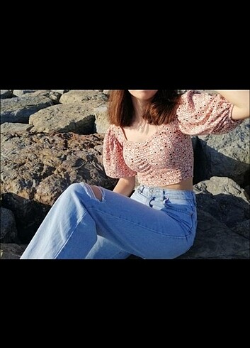 Trendyolmilla desenli bluz 