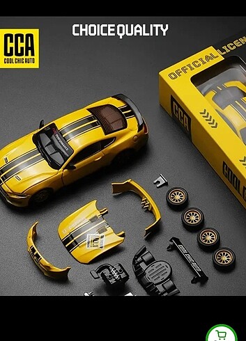 Mustang 1/42 ölçek metal model araba