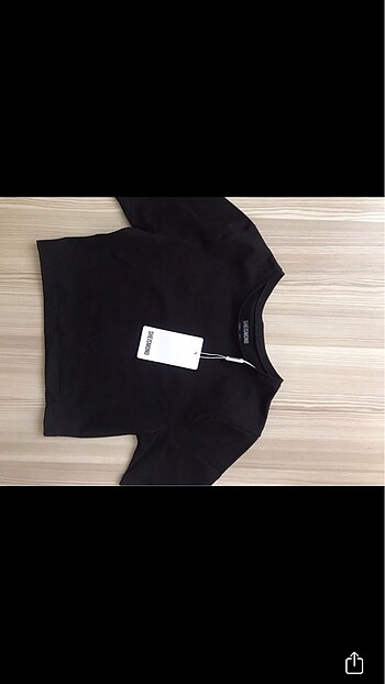 Diğer SHEISMONO Yuvarlak Yaka Crop Top