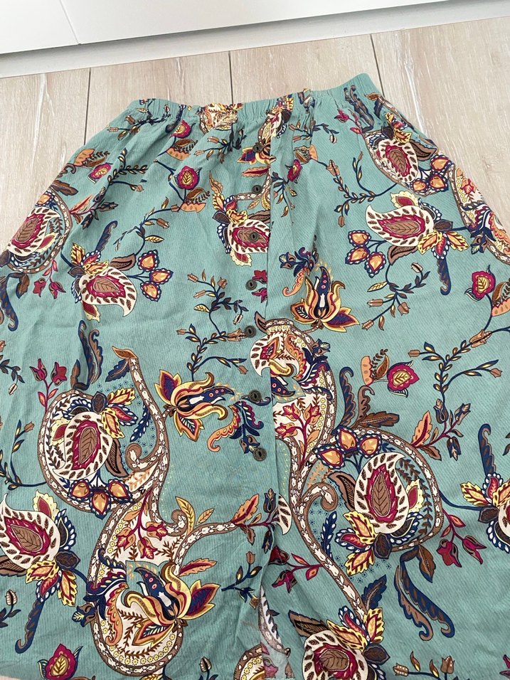 Çiçek Desenli Bohem Uzun Etek - Görsel 2