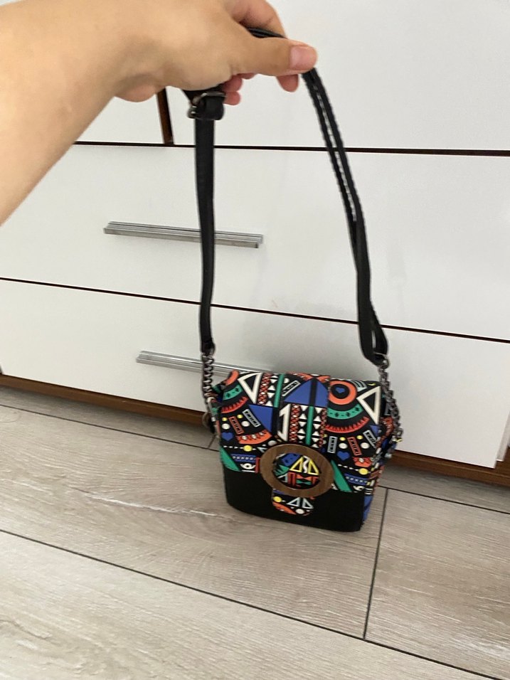 Etnik Desenli Renkli Bohem Kadın Çanta - Görsel 2