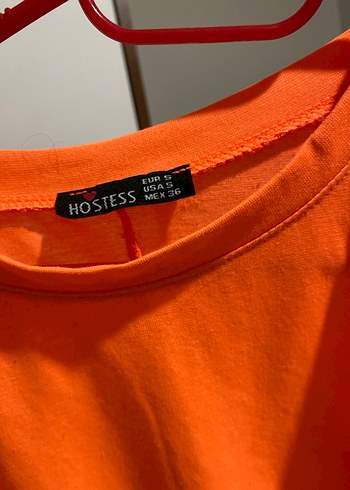 Turuncu Rahat Kesim Kısa Kollu Tişört - Görsel 3