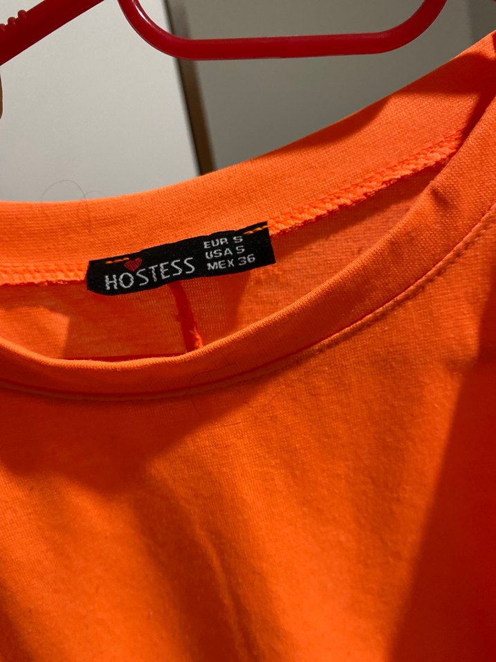 Turuncu Rahat Kesim Kısa Kollu Tişört - Görsel 3