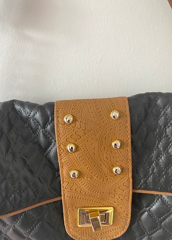 Kahverengi Deri Tokalı Kadın Çanta - Görsel 2