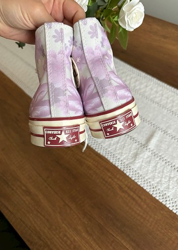 Mor Bağcıklı Yüksek Spor Ayakkabı - Görsel 3