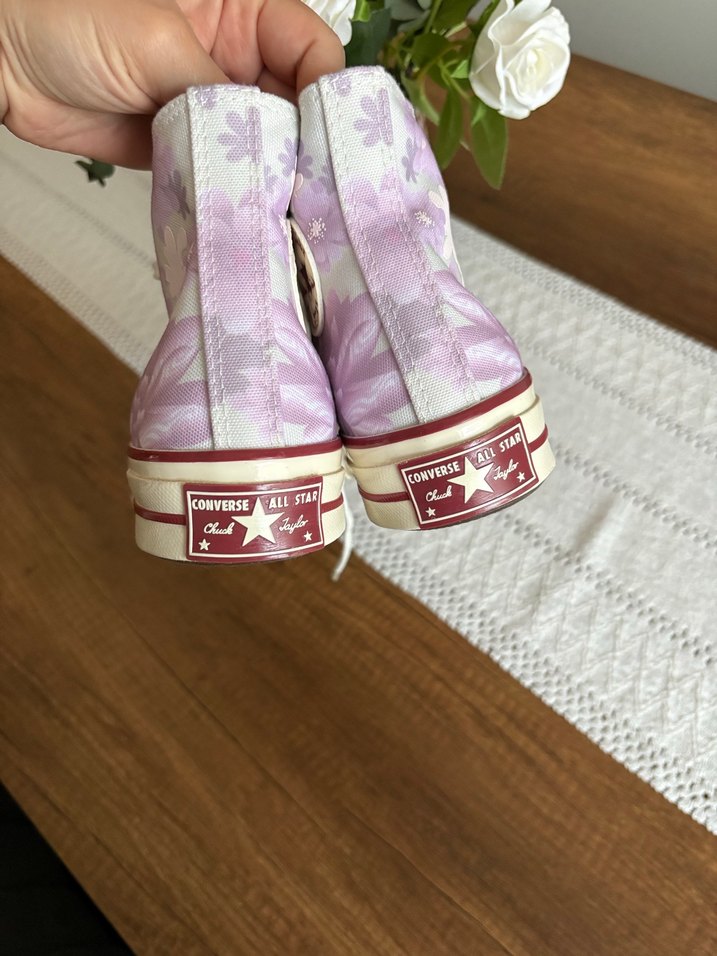 Mor Bağcıklı Yüksek Spor Ayakkabı - Görsel 3