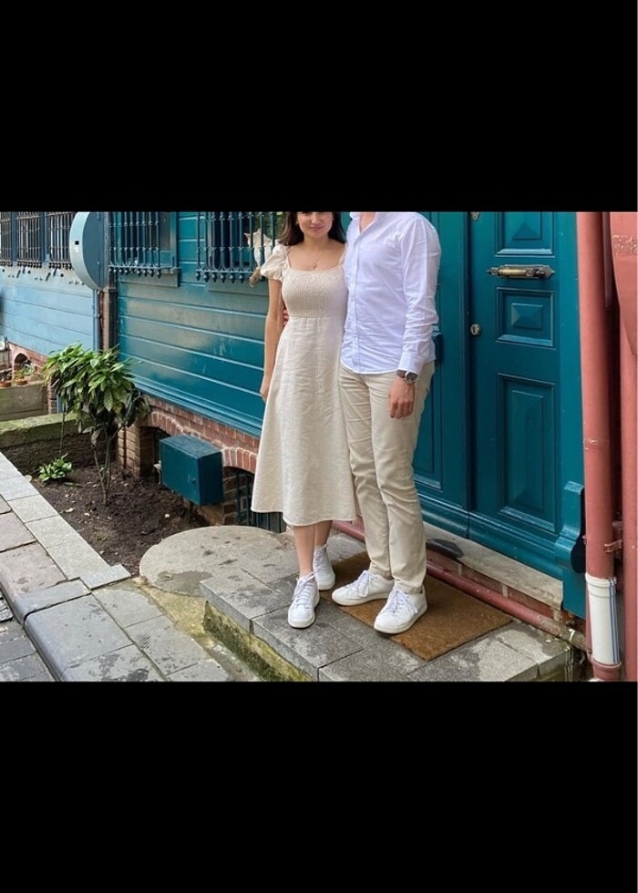 Keten elbise - Görsel 3