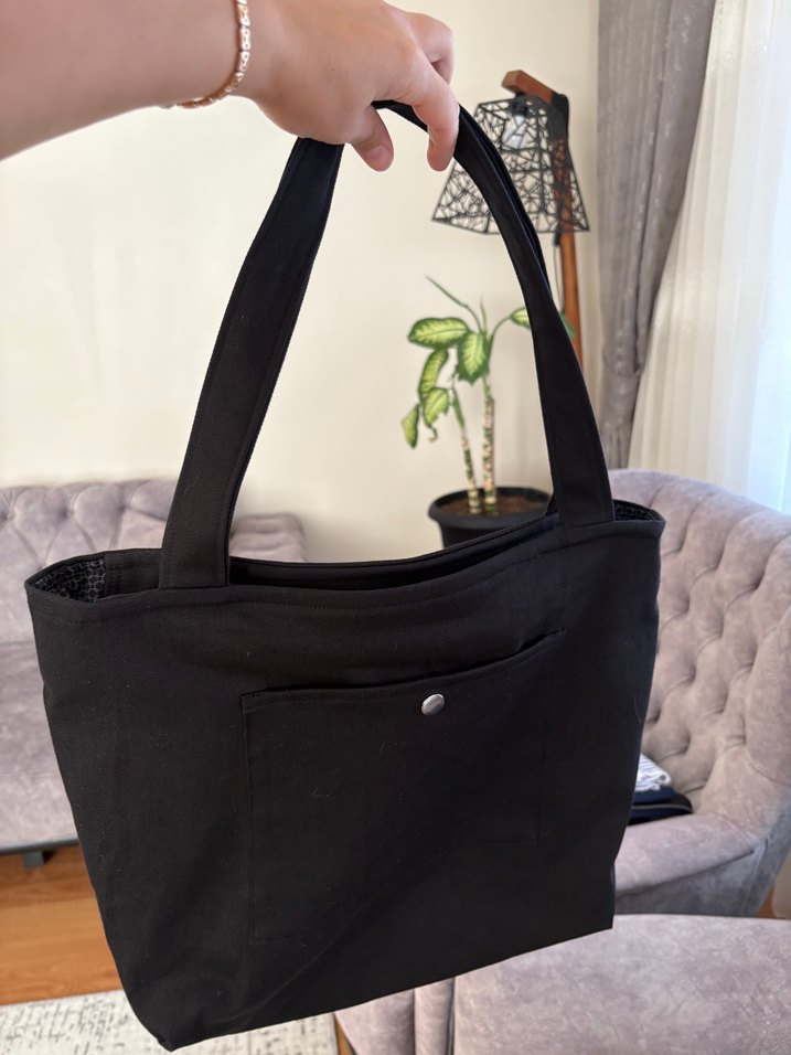 Siyah Drapeli Kadın Gotik El Çantası - Görsel 4