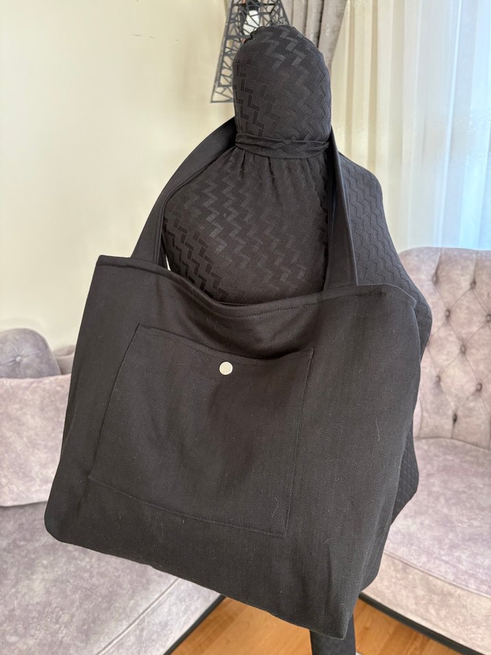 Siyah Drapeli Kadın Gotik El Çantası - Görsel 2