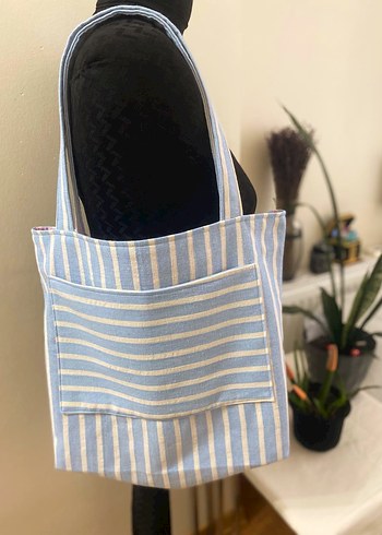 Çizgili  Kadın Omuz Çantası - Görsel 2