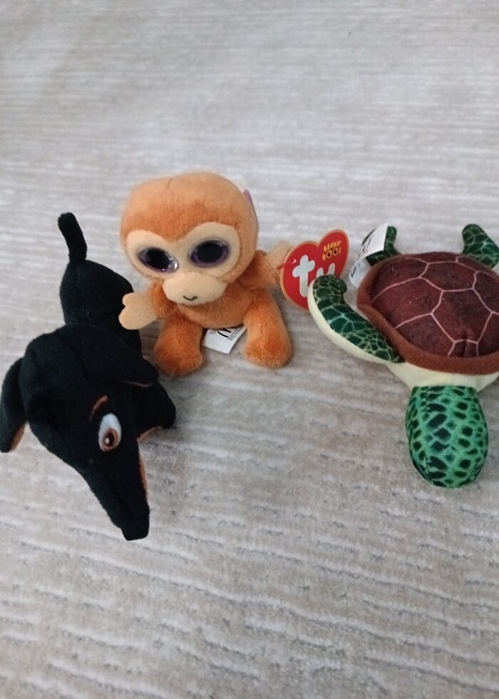 Mini peluş oyuncaklar 3 adet - Görsel 4