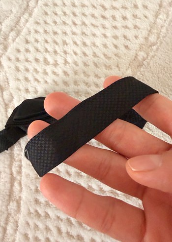 Siyah Düz Erkek Papyon - Görsel 2