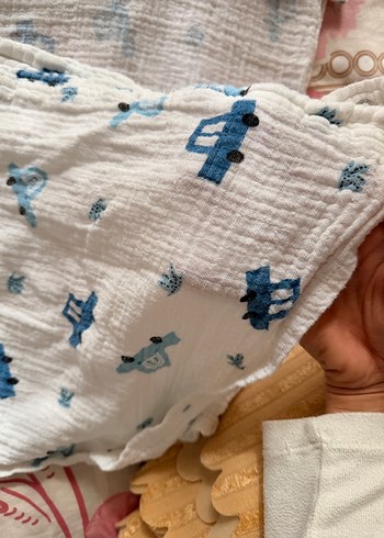 Bebek için Baskılı Keten Uyku Seti - Görsel 3