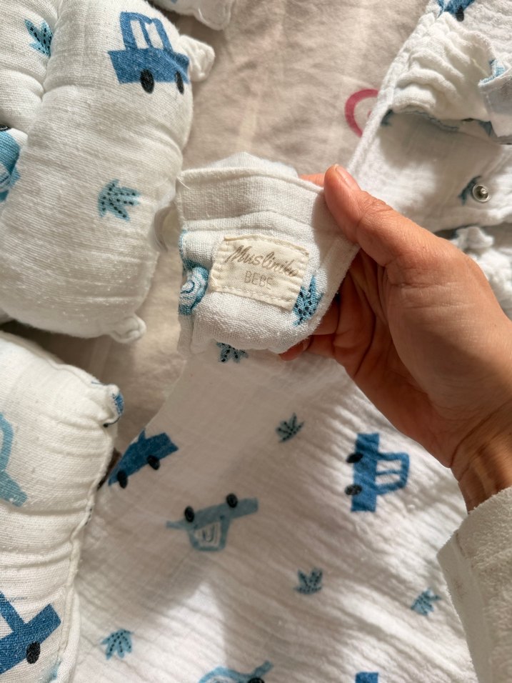Bebek için Baskılı Keten Uyku Seti - Görsel 2
