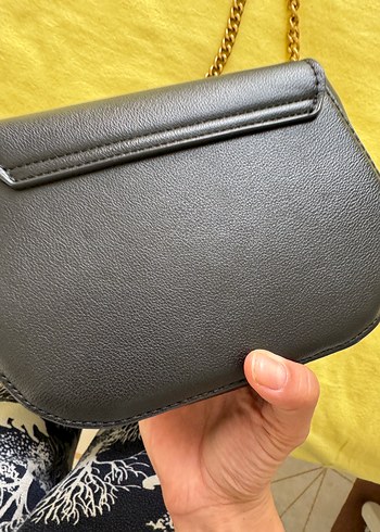 Beden siyah Renk Zincir Detaylı Siyah Deri Kadın Çanta