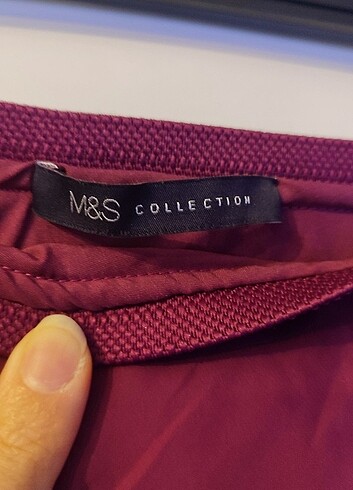 46 Beden Marks&Spencer Saten Mürdüm Etek
