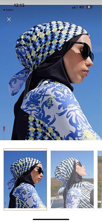 xl Beden siyah Renk Mayovera tesettür mayo 4 lü set