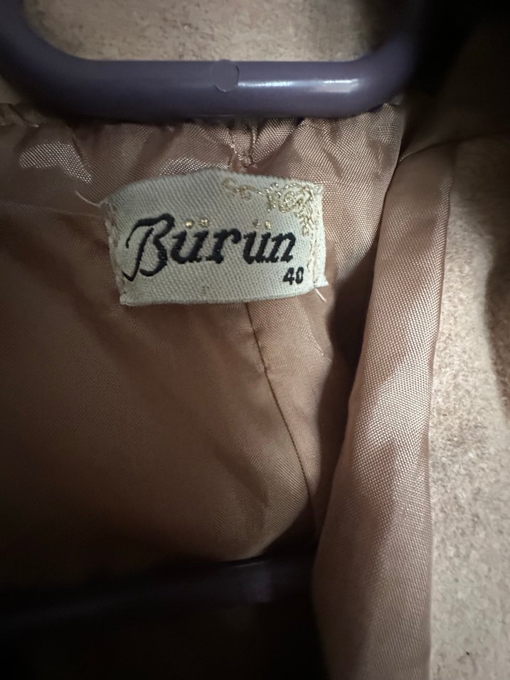 Kürklü Bej Uzun Kadın Kaban - Görsel 2