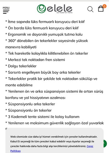 Elele Baby Travel System Bebek Arabası-Bej - Görsel 3