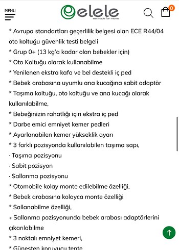 Elele Baby Travel System Bebek Arabası-Bej - Görsel 5