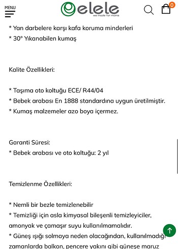 Elele Baby Travel System Bebek Arabası-Bej - Görsel 6