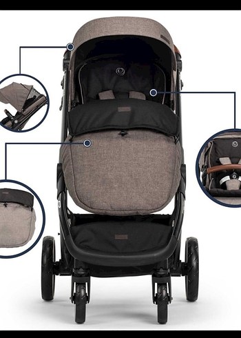 Elele Baby Travel System Bebek Arabası-Bej - Görsel 8