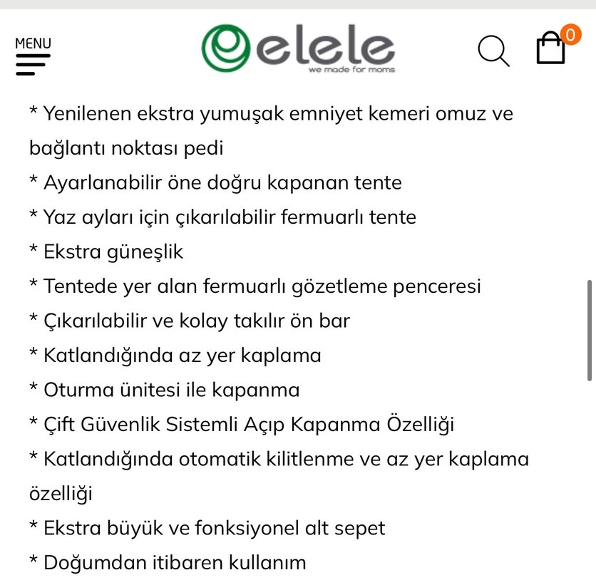 Elele Baby Travel System Bebek Arabası-Bej - Görsel 4