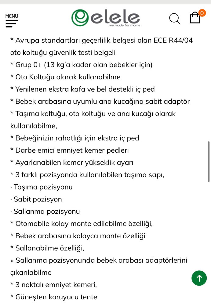 Elele Baby Travel System Bebek Arabası-Bej - Görsel 5