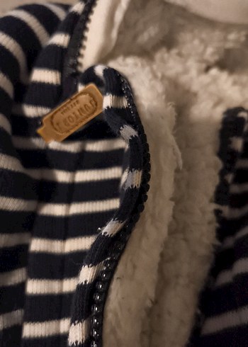 Çizgili Fermuarlı Bebek Tulumu - Görsel 3