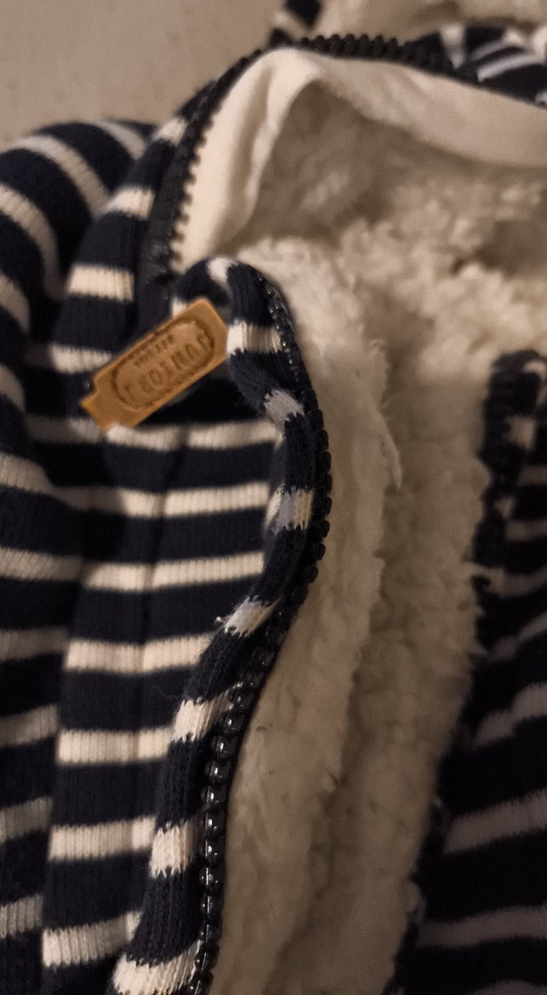 Çizgili Fermuarlı Bebek Tulumu - Görsel 3