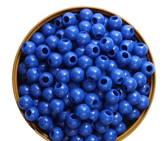 KOYU MAVİ PLASTİK BONCUK 10 mm
